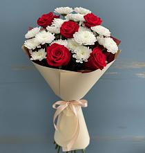 Букет цветов из:  Розы и Хризантемы в Приютном
