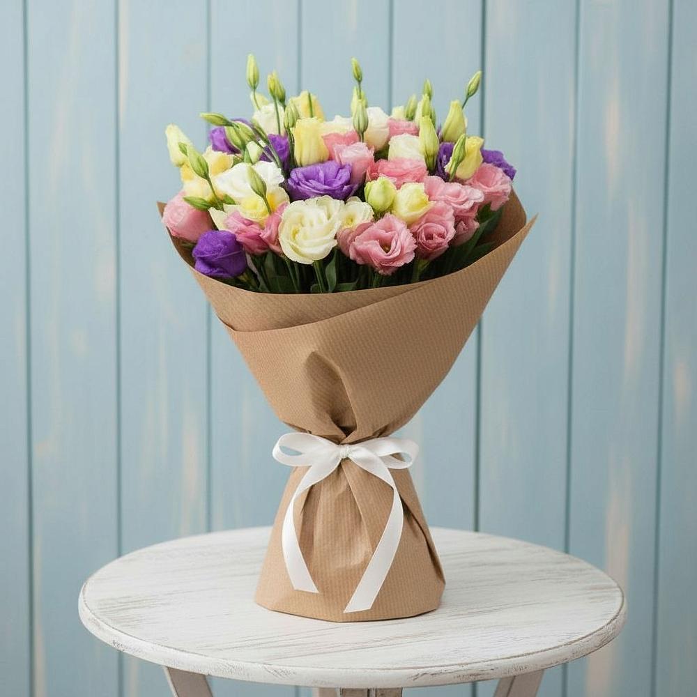 Букет цветов из: Лизиантусы в Приютном