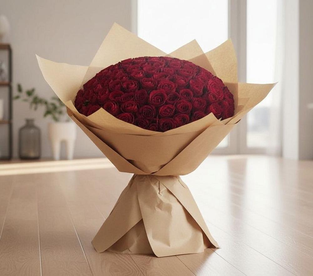 Букет 101 Красная роза в Приютном