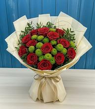 Букет цветов из:  Розы и Хризантемы в Приютном