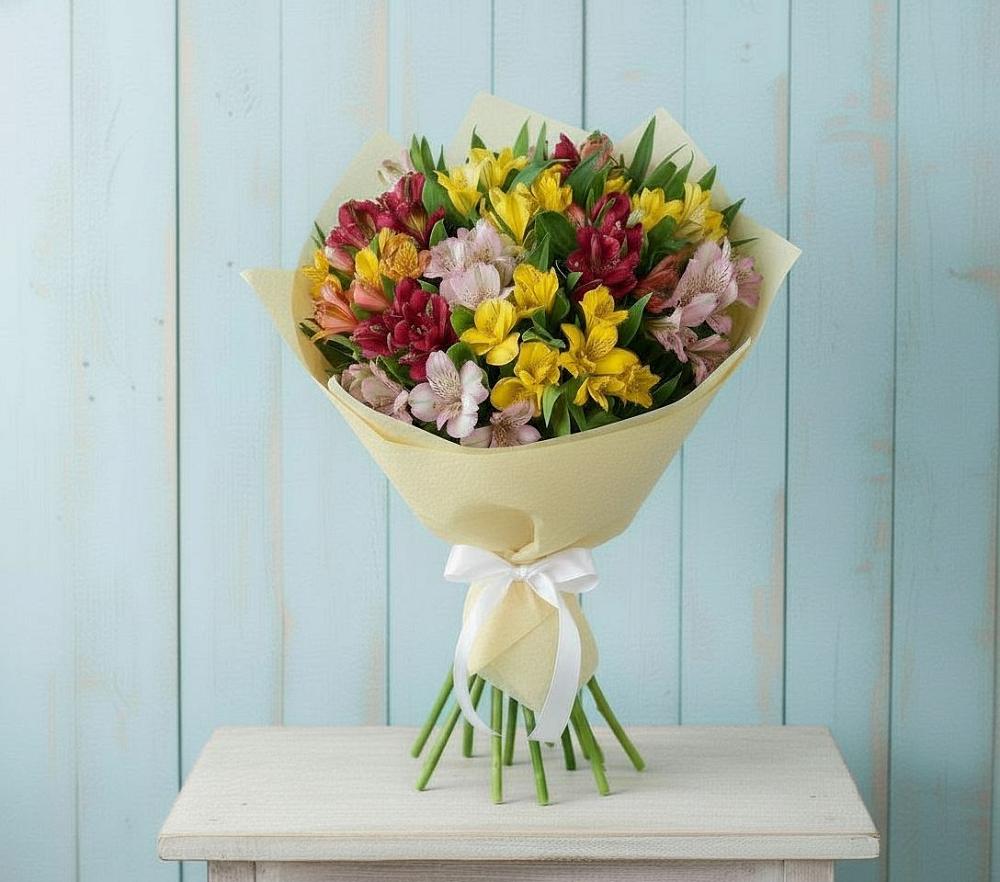 Букет цветов из: Альстромерии в Приютном