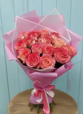 Букет 15 Розовых роз Равель в Приютном