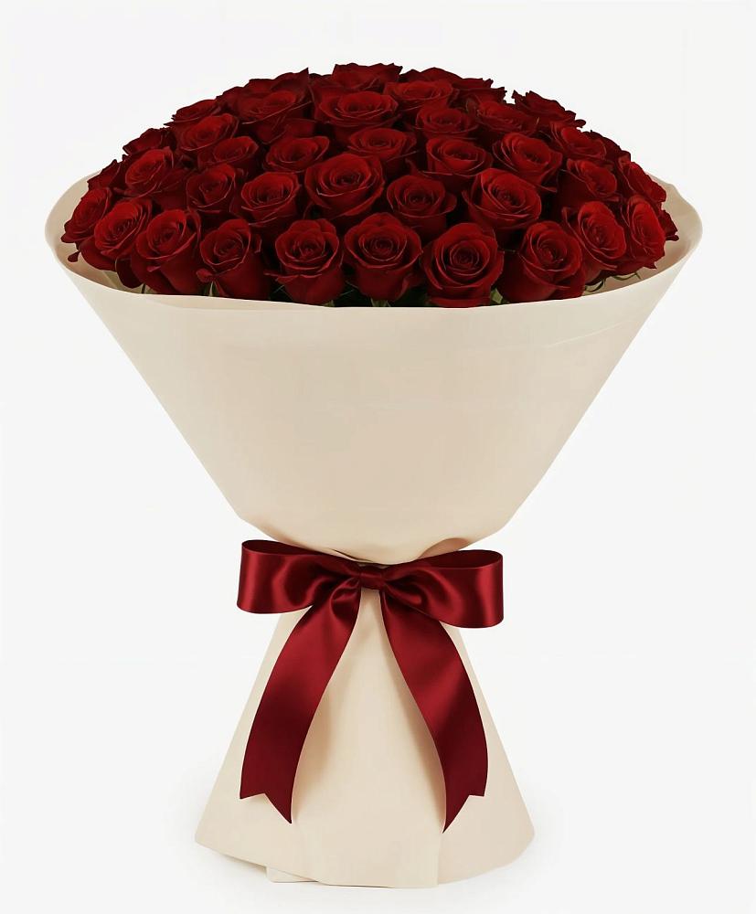 Букет 101 Бордовая роза Блэк Бакарра в Приютном