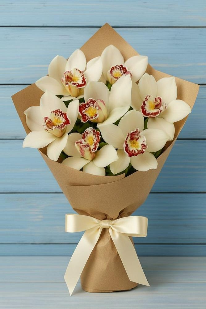 Букет цветов из: Орхидеи и Розы в Приютном