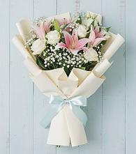 Букет цветов из:  Лилии #REPLACE_PRED# Приютном