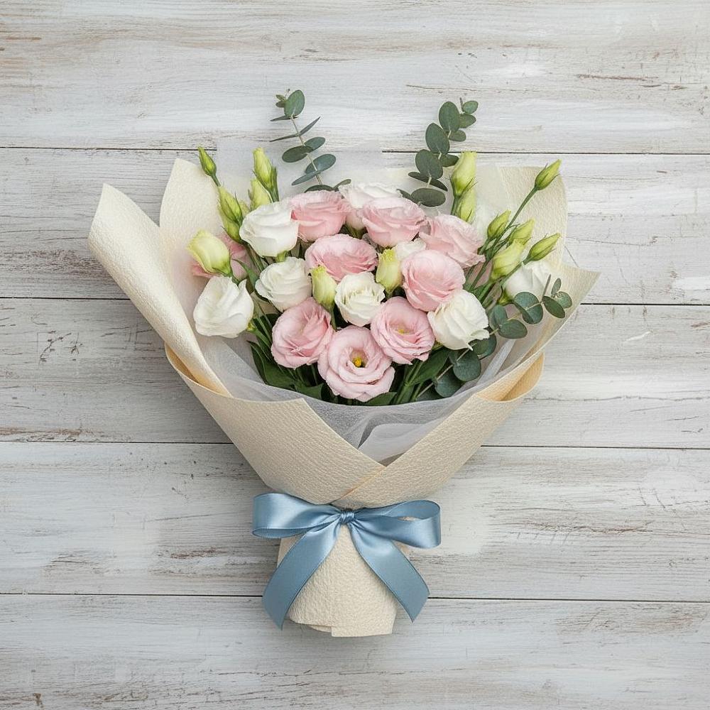 Букет цветов из: Лизиантусы в Приютном